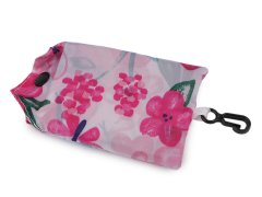 Zložljiva nakupovalna vrečka 45x40 cm - rožnati cvetovi