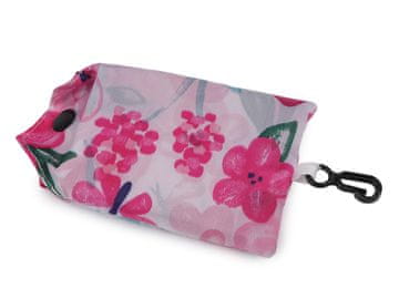 Zložljiva nakupovalna vrečka 45x40 cm - rožnati cvetovi