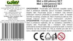 Meč iz pene s ščitom rdeč 57cm