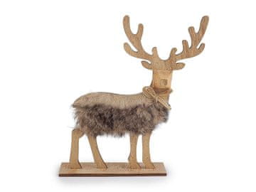 Leseni jelen višine 21,5 cm - naravna barva.