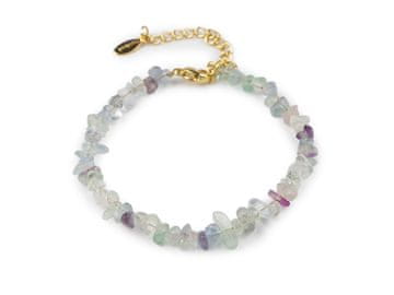 Zapestnica iz mineralnih delcev - fluorit