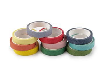 Lepilni trak Washi papir širine 7 mm - mix