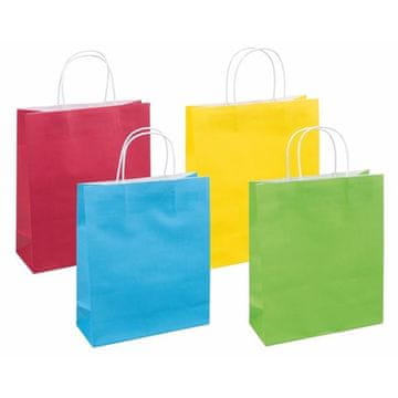 Papirnata vrečka 25×30×10 cm mešanica barv 1 kos