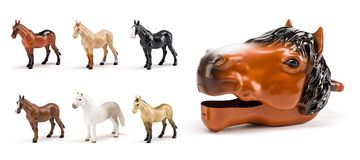 Konjska glava s figurami konja, 6 kosov