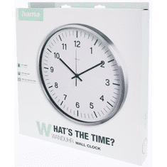Hama Java, stenska ura z radijskim signalom, 35 cm, srebrna
