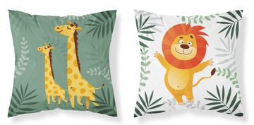 DETEXPOL Prevleka za blazino Žirafe Bombaž, 40/40 cm