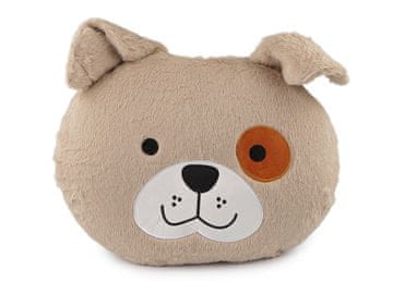 Okrasni vzglavnik plišast pes, mačka - bež svetlo pasji