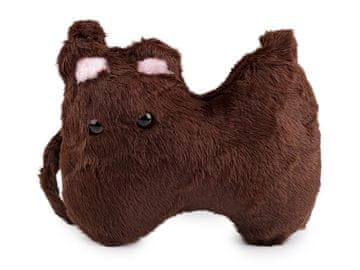 Dekliška plišasta torbica mačka 26x21 cm - rjava