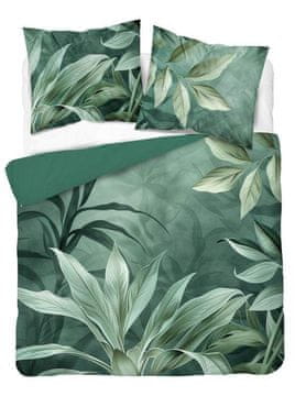 DETEXPOL Francosko posteljno perilo 3D Leaves green micro Poliester - mikrovlakna, 220/200, 2x70/80 cm