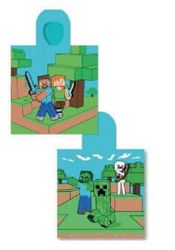 Mojang Studios FARO Minecraft Pončo bombaž - frotir, 55/110 cm