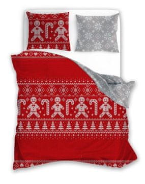 FARO Francosko božično posteljnino Scandic 065 Gingerbread Cotton, 220/200, 2x70/80 cm