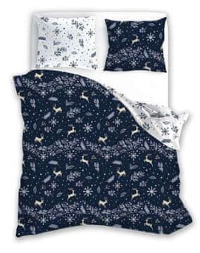 FARO Francosko božično perilo Scandic 068 Modra Bombaž, 220/200, 2x70/80 cm