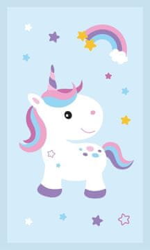 FARO Otroška brisača Unicorn mavrica Bombaž - frotir, 50/30 cm