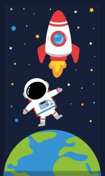 Otroška brisača FARO Space Cotton - frotir, 50/30 cm