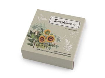 Washi dekorativni lepilni trak vintage set - mešanica sončnic