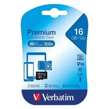 Verbatim Micro SecureDigital SDHC Class10 16GB 44010