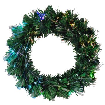 Božični venec z lučko LED 50 cm barvni KO-AFB000140