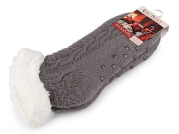 Zimske nogavice s protizdrsno zaščito, kratke - (velikost 35-38) sive