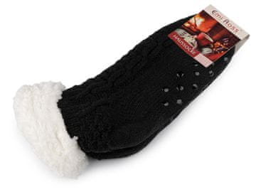 Zimske nogavice s protizdrsno zaščito, kratke - (velikost 35-38) črne