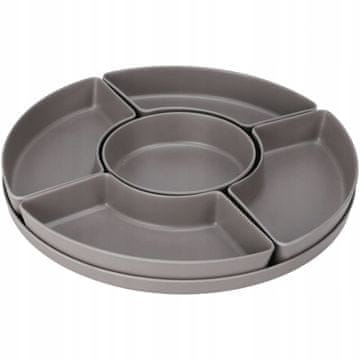 Servirne sklede s pladnjem komplet 6 kosov sive barve KO-177602550sedež