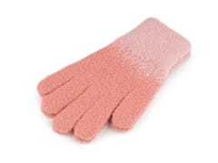 Ženske pletene rokavice - koralno svetlo roza