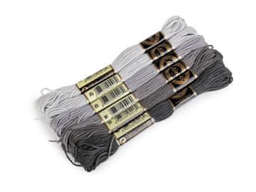 Preja za vezenje tipa mouline AIRO 6 kosov/8 m - siva (6 kosov)