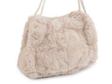 Torbica iz krzna 28x19 cm - svetlo bež