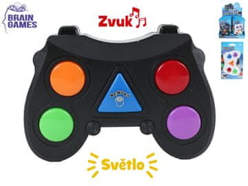 Brain Games Igra za preverjanje spomina 10 cm na baterije + svetloba in zvok - mešanica barv (bela, črna)