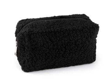 Kovček iz krzna 19x11 cm - črn