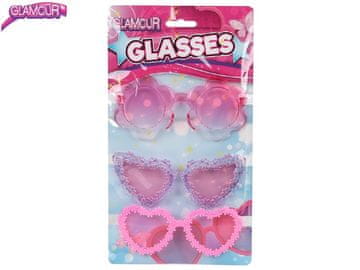 Očala Glamour 3 kosi na kartici