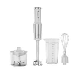 AENO palični mešalnik HB4W - 1200 W, metlica za stepanje, sekljalnik, posoda, bel