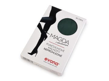 Ženske barvne nogavice Magda 40 den - (176/116) zelena temna