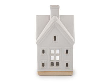 Keramična hišica / hišica za sveče - bela