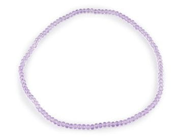 Ogrlica iz brušenih steklenih kroglic - vijolična st.