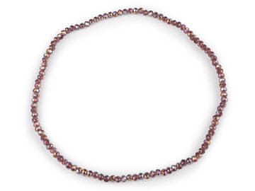 Ogrlica iz brušenih steklenih kroglic - lila AB