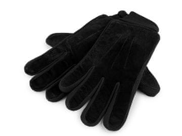 Moške rokavice z našitkom - črne