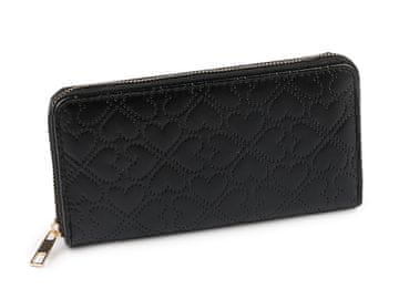 Ženska denarnica s srcem 10x19 cm - črna