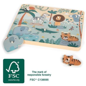 Small foot majhno stopalo Vstavi sestavljanko z zvokom Safari