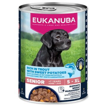 Konzerva EUKANUBA Senior bogata s postrvjo in sladkim krompirjem 400 g