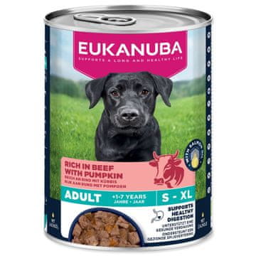 Konzerva EUKANUBA Adult bogata z govedino in bučami 400 g
