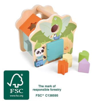 Small foot Mala lesena sestavljanka za noge Prijatelji džungle