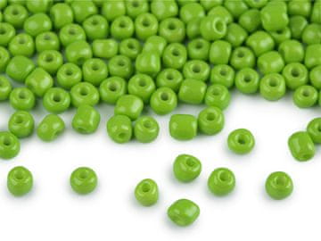 Rokail 6/0 - 4 mm neprozoren - PP73 svetlo zelena (50 g)
