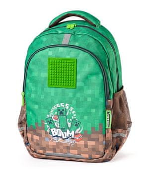 PIXIE CREW Šolski nahrbtnik, 2 zadrgi, Minecraft