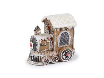 Božični vlak, imitacija konja iz medenjakov - rjavi naravni vlak