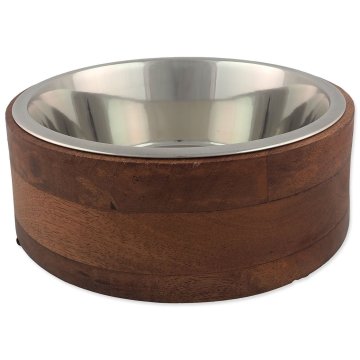 Dog Fantasy skleda iz nerjavečega jekla v lesu, ravna 1730ml