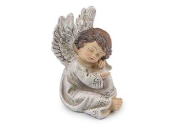 Okrasni angel - bež in belo zlato