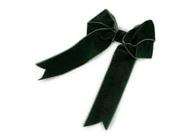 Božični žametni trak dvojni 13x18 cm - temno zelen (6 kosov)