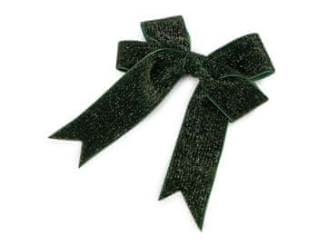 Božični žametni trak dvojni 13x18 cm - zeleni temni lurex (6 kosov)