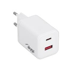 Akyga Polnilec USB AK-CH-28 USB-A + USB-C PD 5-21V / max. 3A 45W Quick Charge 3.0 GaN