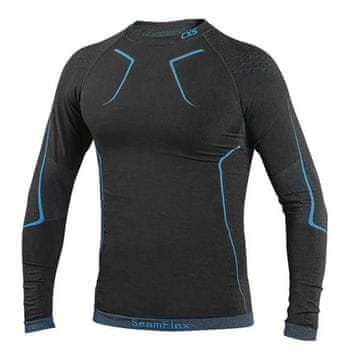 Majica SeamFlex - moška, črno-modra, velikost. M - L
